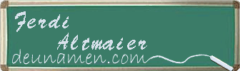 Ferdi Altmaier Visitenkarte